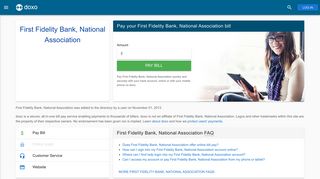 First Fidelity Bank, National Association: Login, Bill Pay, Customer ...
