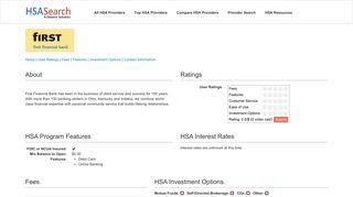 First Financial Bank - HSA Search