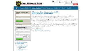 Business Services - First Financial Bank