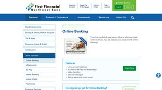 Online Banking | First Financial Northwest Bank