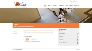 Login - First Flight Couriers (Middle East) LLC
