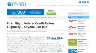 First Flight Federal Credit Union Eligibility - Anyone Can Join