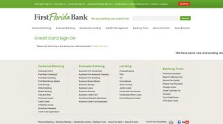 First Florida Bank : Credit Card Sign On