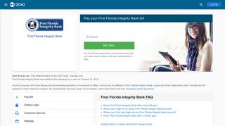 First Florida Integrity Bank: Login, Bill Pay, Customer Service and Care ...