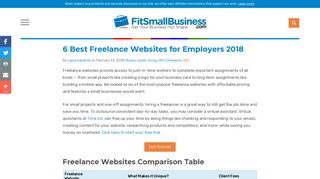 6 Best Freelance Websites for Employers 2018 - Fit Small Business