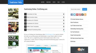Fundraising Online: FirstGiving.com - Fundraiser Help