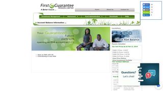 Account Balance Information - First Guarantee Pension
