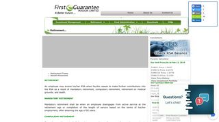 First Guarantee Pension Ltd | Retirement