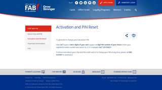 Activation and PIN Reset | My FGB Cards