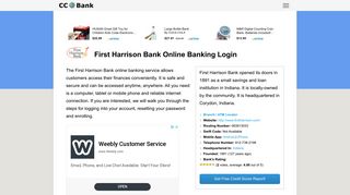 First Harrison Bank Online Banking Login - CC Bank
