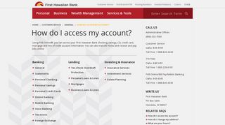 How do I access my account? - First Hawaiian Bank