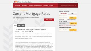 Current Mortgage Rates - First Hawaiian Bank