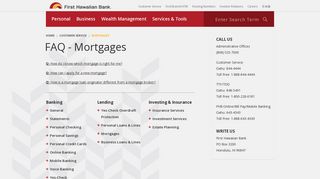 FAQ - Mortgages - First Hawaiian Bank