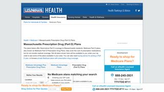 Massachusetts Medicare Part D (Prescription Drug ... - US News Health
