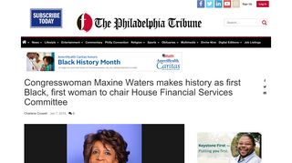 Congresswoman Maxine Waters makes history as first Black, first ...