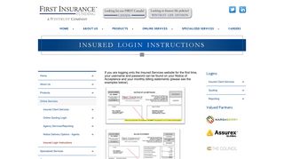 Insured Login Instructions | First Insurance Funding