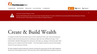 Create & Build Wealth | First Interstate Bank Wealth Management