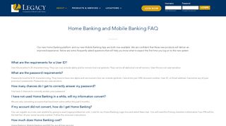 Mobile Banking - Legacy Credit Union