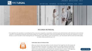 Records | First Legal | Total Records Retrieval Services