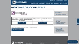 Login to our Deposition Portals | First Legal