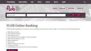 FLNB Online Banking - First Liberty National Bank