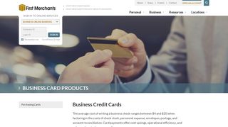 Business Credit Cards - First Merchants Bank