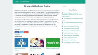 Firstmerit Business Online - WiisOnline