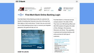 First Merit Bank Online Banking Login - CC Bank