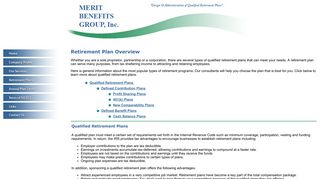 Merit Benefits Group, Inc. - Retirement Plan Overview