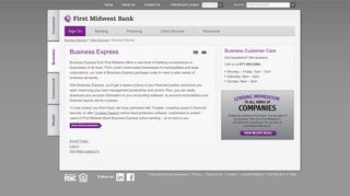 First Midwest Bank | Business Express