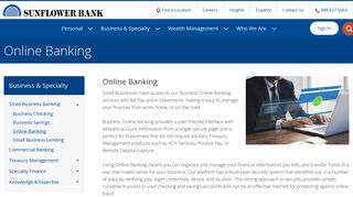 Sunflower Bank - Online Business Banking | Sunflower Bank
