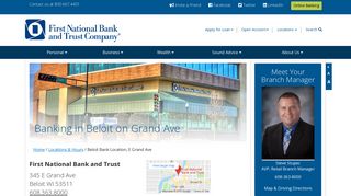Banking in Beloit on E Grand Ave | First National Bank and Trust