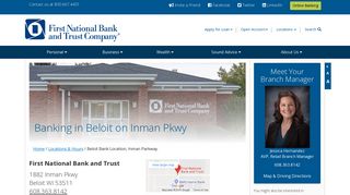 Banking in Beloit on Inman Pkwy | First National Bank and Trust