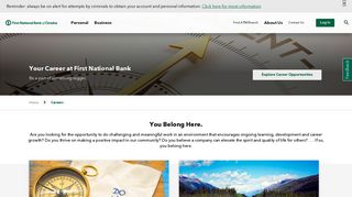 Careers, First National Bank