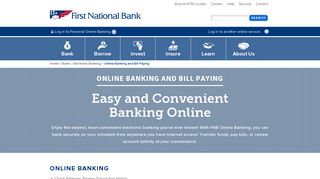 Online Banking & Bill Pay | First National Bank