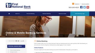 Personal Online Banking Services | First National Bank of Muscatine