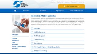 First National Bank :: Internet & Mobile Banking :: MN