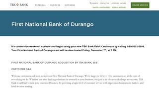 First National Bank of Durango - TBK Bank