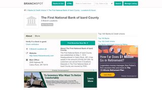 The First National Bank of Izard County - 5 Locations, Hours, Phone ...