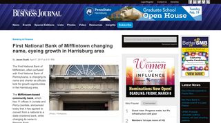 First National Bank of Mifflintown changing name, eyeing growth in ...