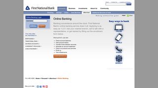 Online Banking | First National Bank