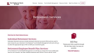 Retirement Services › First National Bank & Trust