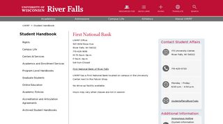 First National Bank | University of Wisconsin River Falls