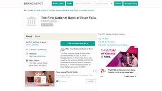 The First National Bank of River Falls - 3 Locations, Hours, Phone ...