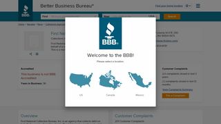 First National Collection Bureau, Inc. | Better Business Bureau® Profile