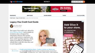 Legacy Visa Credit Card Guide | LoveToKnow