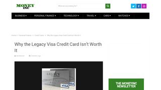 Why the Legacy Visa Credit Card Isn't Worth It - Money Inc