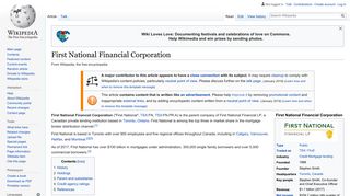 First National Financial Corporation - Wikipedia