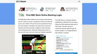 First NBC Bank Online Banking Login - CC Bank