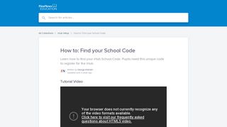 How to: Find your School Code | First News iHub Help Centre